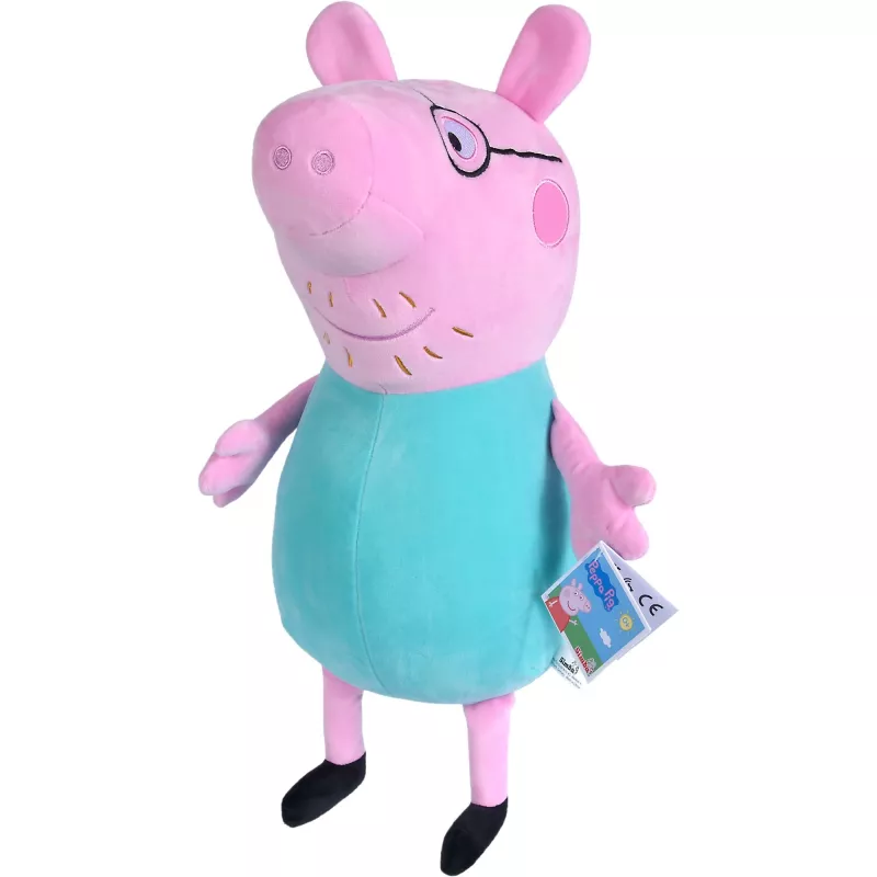 Peluche morbido SIMBA Peppa Pig Papà Pig, 37 cm, peluche da coccolare e per giocare
