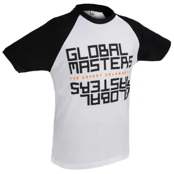 T-shirt Global Masters GM Text - bianco (S)