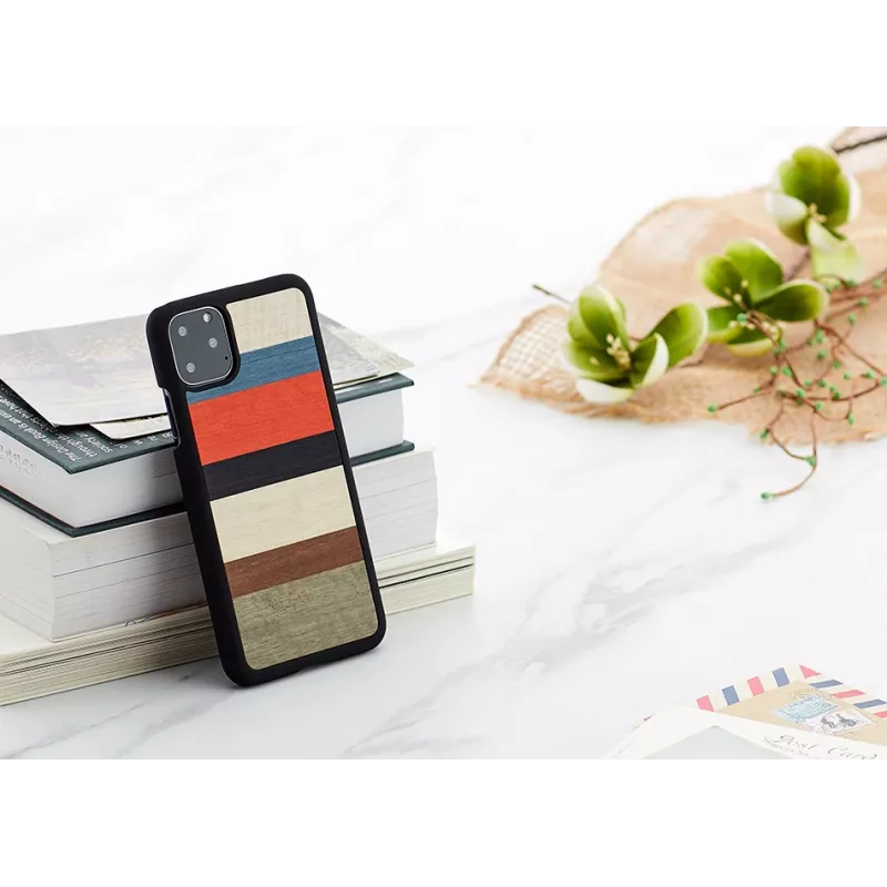 Custodia per smartphone Man and Wood per iPhone 11 Pro Max — Corallina nero, cover protettiva