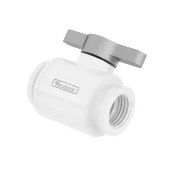 Valvola a sfera Barrow 10 mm G1/4 TLQFS-V1 w s – 10 mm, attacco G1/4, bianco-argento