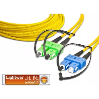 Lightwin LDP-09 SC/APC-SC Duplex Singlemode 9/125µm Cavo patch in fibra ottica, 2 m