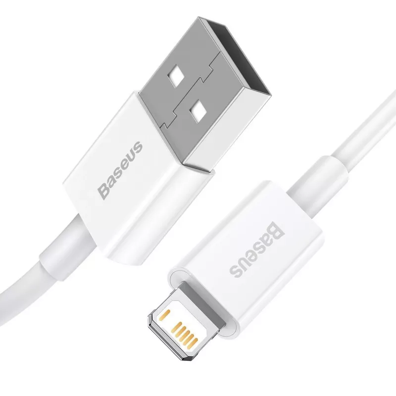 Cavo Baseus Superior Series USB a Lightning, 2,4A, 0,25m (bianco)