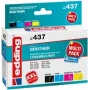 edding cartucce d'inchiostro EDD-437 nero, ciano, magenta, giallo compatibili con brother LC-985BK/C/M/
