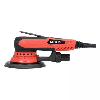 Levigatrice orbitale YATO YT-82206 — 350 W, disco 150 mm, eccentricità 5 mm, 4.000–10.000 giri/min, cavo 3 m