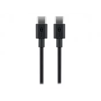 Wentronic goobay - cavo USB - USB-C (M) a USB-C (M) - USB 2.0 3 A - 0,5 m - nero (66316)