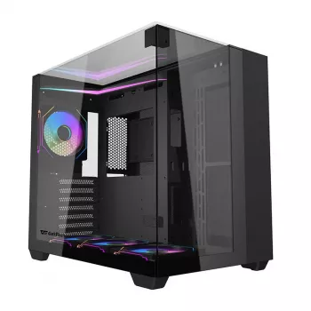 Case per computer Darkflash TH285 (nero) + 4 ventole