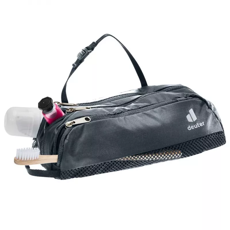 Beauty case DEUTER Wash Bag Tour II — beauty case da viaggio compatto, nero