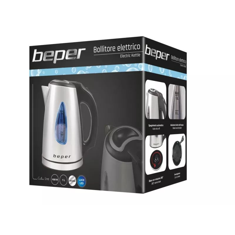 Bollitore Beper BB.002 1,7 l 2200 W argento