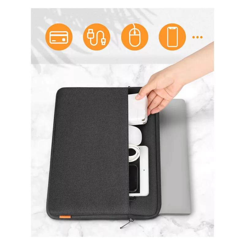 Custodia sleeve Inateck LB01005 per laptop 39,6 cm (15,6 pollici), nera