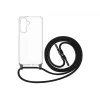 Custodia per cellulare FIXED per Samsung Galaxy A36 5G — Fixed Pure Neck Case TPU, nero, con cinturino compatibile