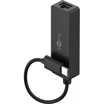 Goobay Adattatore USB-C-Ethernet nero – per collegare un PC o Apple MacBook a una rete (76579)