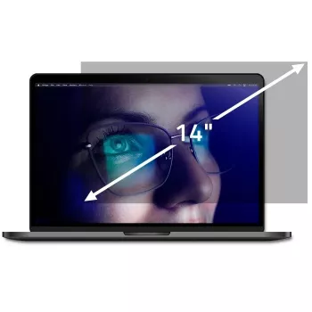 Filtro privacy GDPR Qoltec 14 pollici 16:9 (12.20, 16:9), pellicola protettiva per notebook