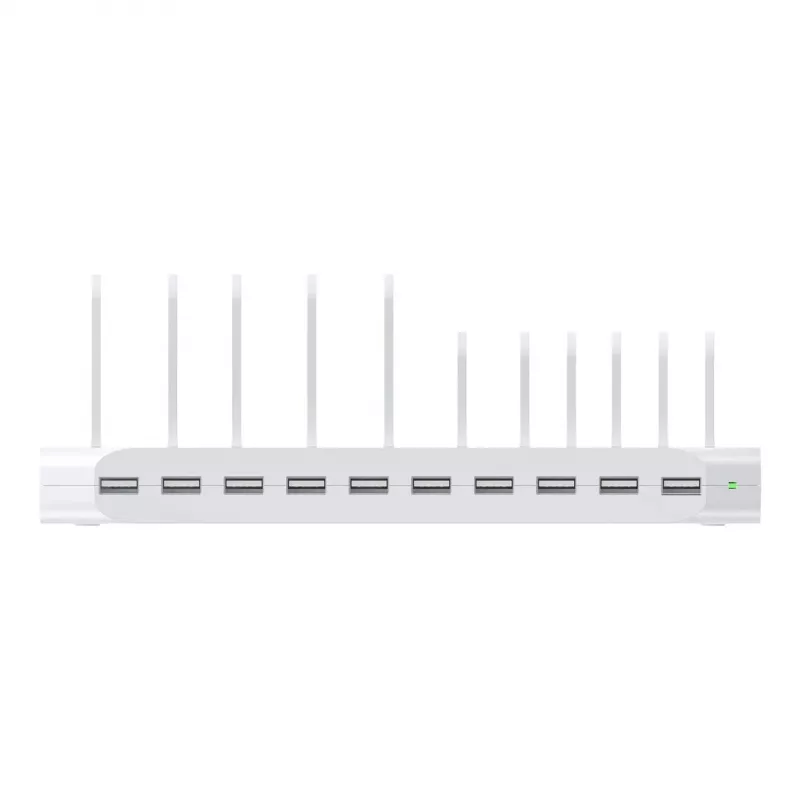 Stazione di ricarica Unitek 10X USB 2.4A 60W bianco
