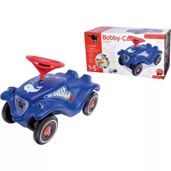 Macchinina scivolo Simba-Dickie BIG Bobby-Car, spinta manuale, età 1–5, 4 ruote, blu/rosso