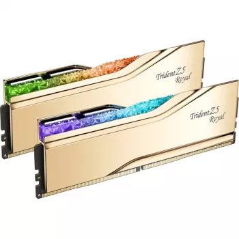 DIMM 32 GB DDR5-6000, memoria oro, F5-6000J2836G16GX2-TR5G, Trident Z5 Royal RGB, INTEL XMP