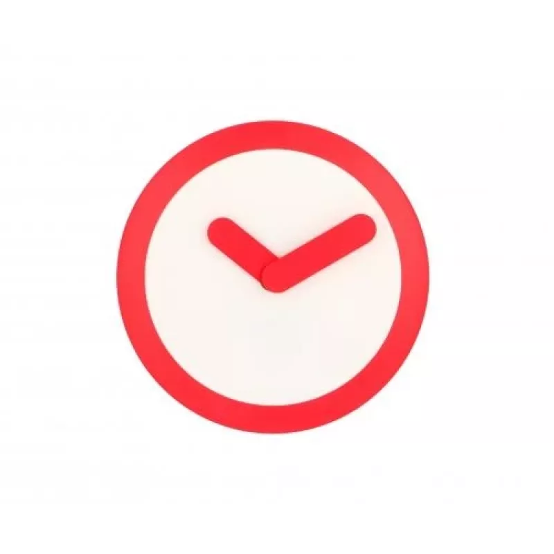 NeXtime orologio 2615ro Focus, Ø25 cm, orologio da parete, bianco/rosso