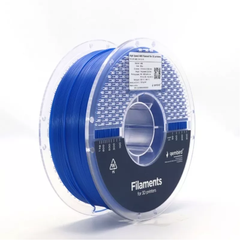 Filamento GEMBIRD ABS 1,75 mm 1 kg — blu per la stampa 3D