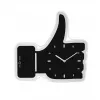 NeXtime orologio da parete 3072zw Thumbs up, 40,5x41 cm, da parete, nero/argento