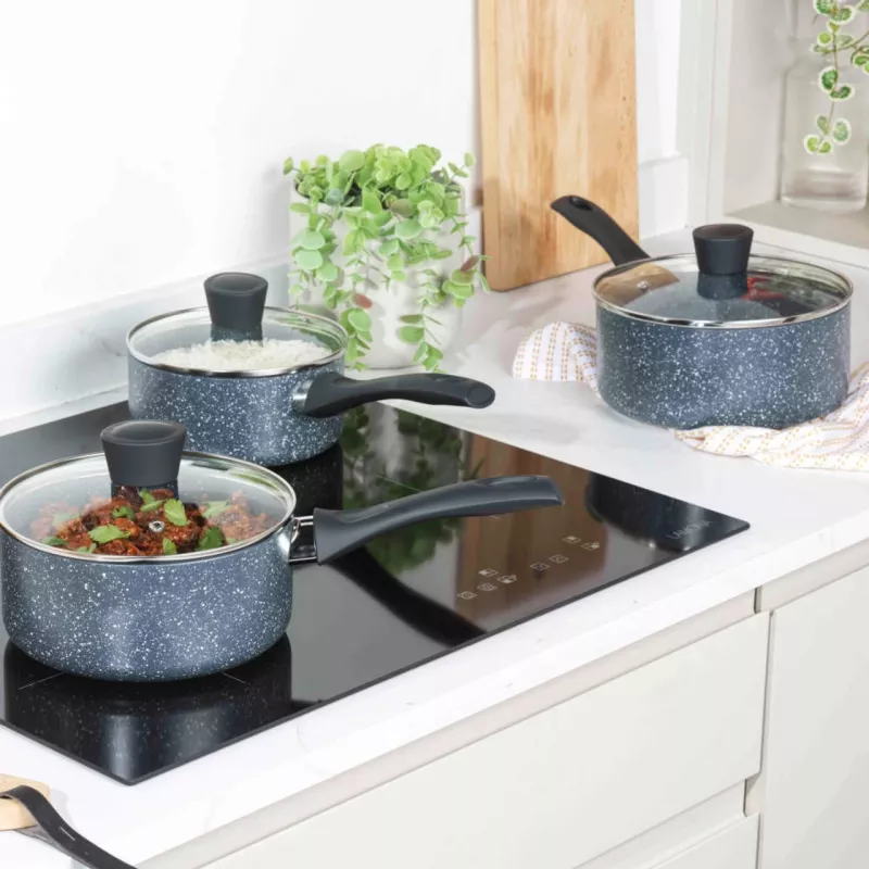 Set pentole Russell Hobbs Nightfall Stone 3 pezzi 16/18/20 cm antiaderente