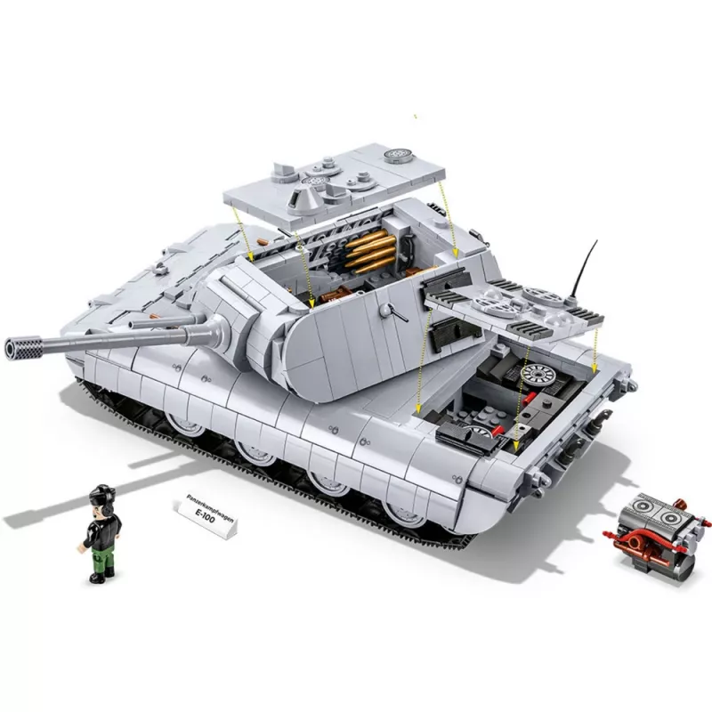 Kit COBI Panzerkampfwagen E-100 Seconda guerra mondiale 1511 pezzi