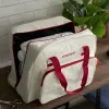 Custodia da trasporto SINGER 25010000204 per macchine da cucire portatili, crema e rosso, leggera con manico