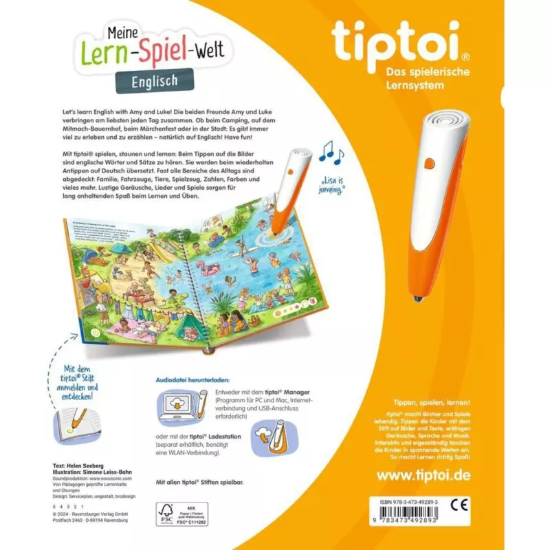 tiptoi Il mio mondo di giochi e apprendimento: Inglese, libro didattico