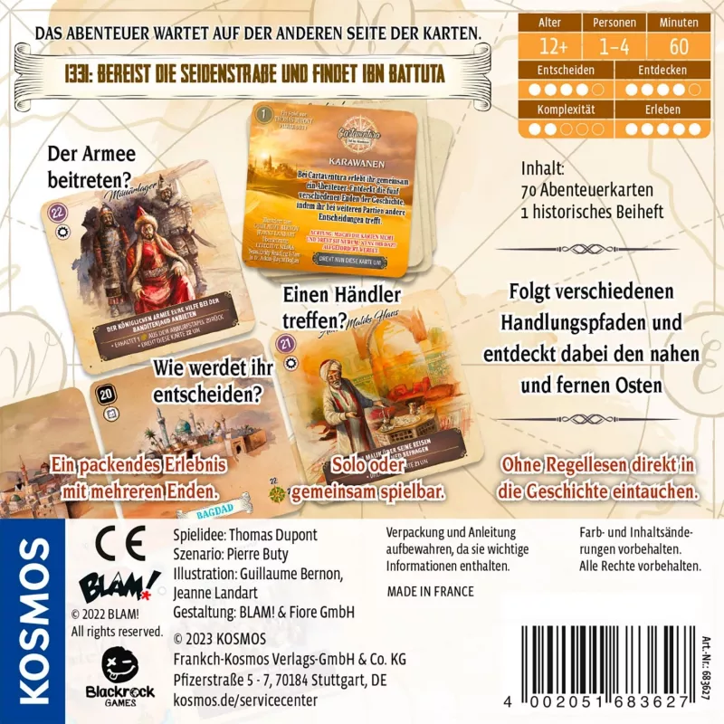 Cartaventura Carovane, gioco di carte