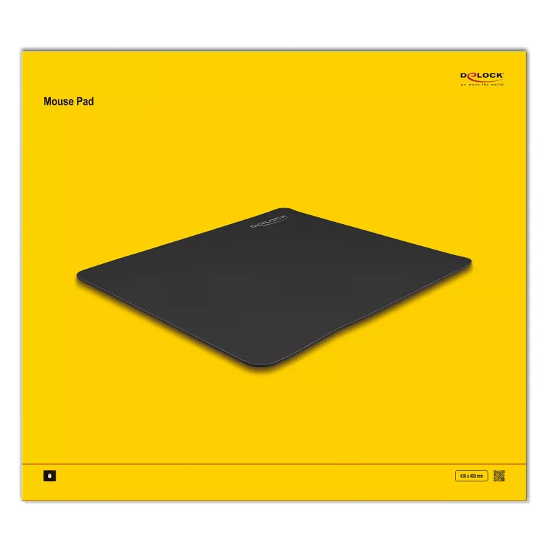 Tappetino per mouse DeLOCK 12152 nero 400x450 mm gomma base antiscivolo