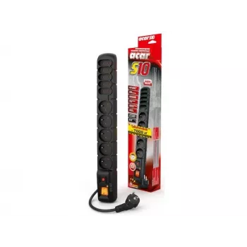 HSK DATA S10 prolunga 3 m 10 prese AC interno/esterno nero