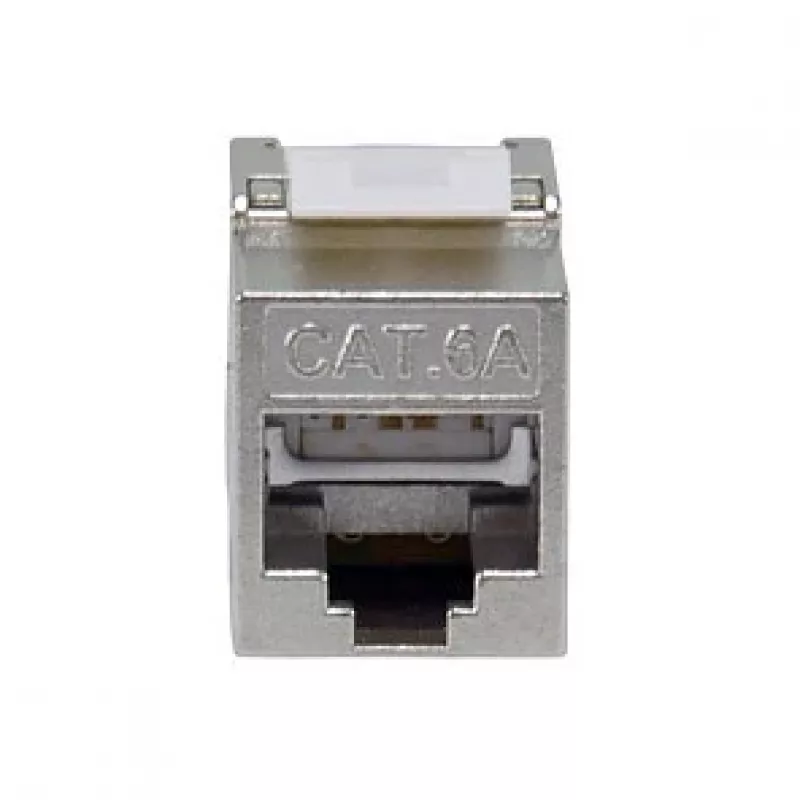Jack Keystone Cat.6A schermato sottile, EQUIP 767223, senza attrezzi, RJ-45, piatto, argento, 8 pz.