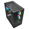 Sharkoon MK6 RGB Micro-ATX case per PC, nero, vetro temprato