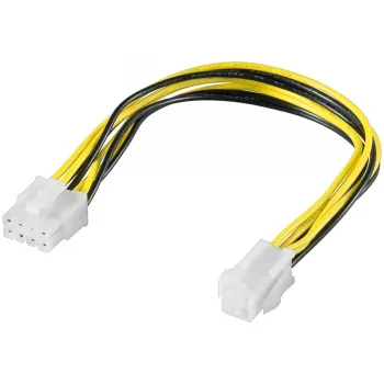 Wentronic Goobay cavo di alimentazione interno per PC - connettore maschio a 8 poli > connettore femmina P4 a 4 poli (51358)