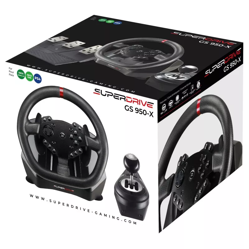 Volante da corsa No name Subsonic Superdrive GS 950-X — compatibile con PC, PS4, Xbox One, Xbox Series X/S