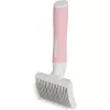 Spazzola ZOLUX 550004 — spazzola per gatti S, setole in acciaio, manico in plastica, 175 mm, rosa/bianca