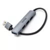 Unitek H1208A hub USB-A, 4 porte (1x USB-A 5 Gbps, 3x USB-A 2.0), alluminio, argento