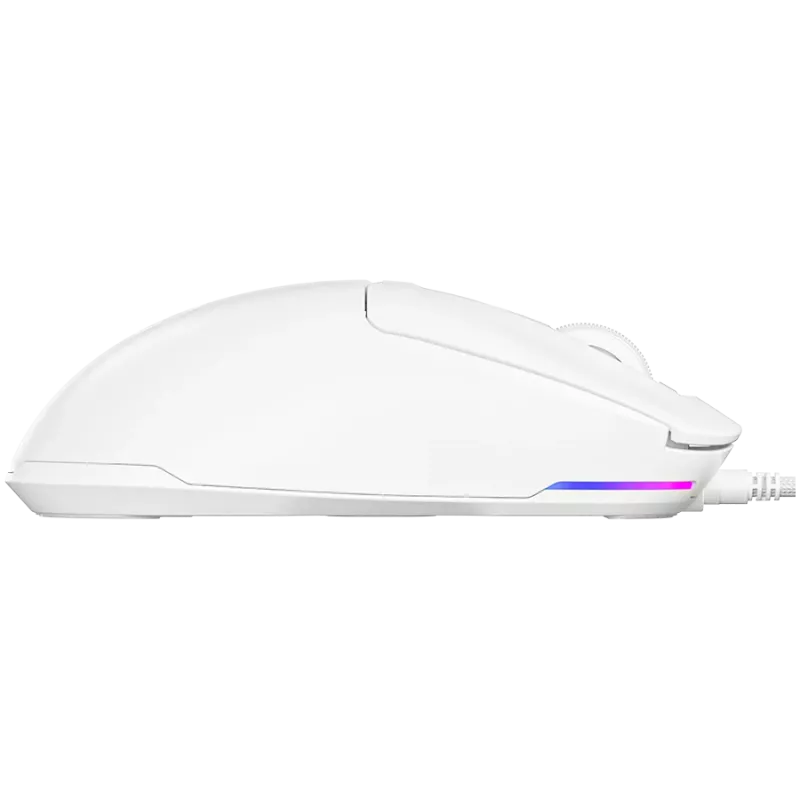 LORGAR MSA10, mouse gaming Ultralight Wired Advanced, bianco