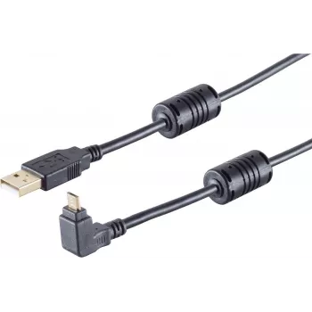 Cavo USB S/CONN 13-10002 USB 2.0 1 m nero