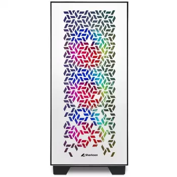 Sharkoon ELITE SHARK CA300H - tower - PC - bianco - ATX - EATX - micro ATX - Mini-ITX - metallo - vetro temperato - gaming