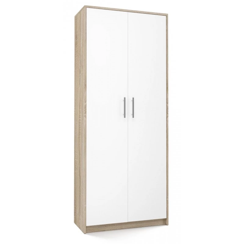 Armadio portadocumenti OLIV 2D 74x35x180 cm, rovere Sonoma/bianco