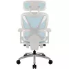 Sedia da ufficio ergonomica thunder x3 TEGC-3073102.B1 — imbottitura bianco-blu, braccioli regolabili, schienale alto