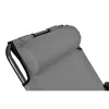 Sedia a sdraio da giardino pieghevole con cuscino Black Forest, grigio