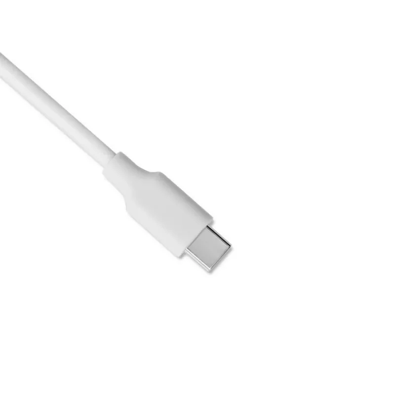 Qoltec 51039 alimentatore 65 W USB-C PD, 5–20,3 V, 2–3,25 A, cavo USB-C integrato, bianco