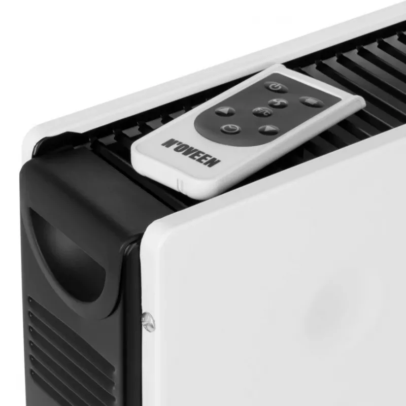 Convettore elettrico NOVEEN CH8000 — 2000 W, 3 livelli di potenza, timer, telecomando, bianco