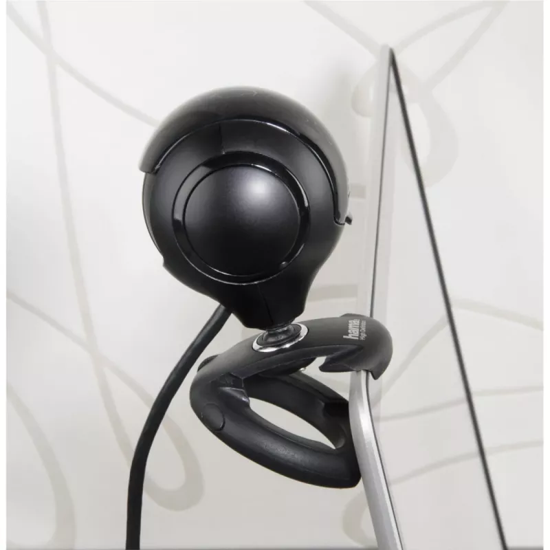 Hama 00053950 Spy Protect HD webcam, 1,3 MP, 1280 x 720, 30 fps, microfono integrato, USB 2.0, nera