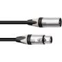 Cavo microfono XLR PSSO, 3 poli, 15 m, nero, connettore Neutrik