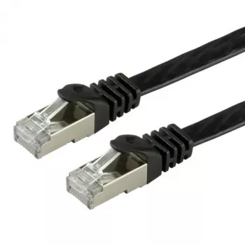 VALUE - Cavo patch - RJ-45 (M) a RJ-45 (M) - 2 m - FTP - CAT 6a - senza alogeni, stampato, trefolo, piatto - nero (21.99.0832)