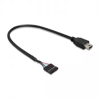 Cavo USB DeLOCK 83170 USB 2.0 0,3 m Mini-USB B nero