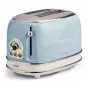 Ariete 155 tostapane Design 2 fette con cestini per sandwich, 6 livelli di doratura, 810 W, corpo in acciaio inox, vaschetta raccoglibriciole estraibile, azzurro pastello