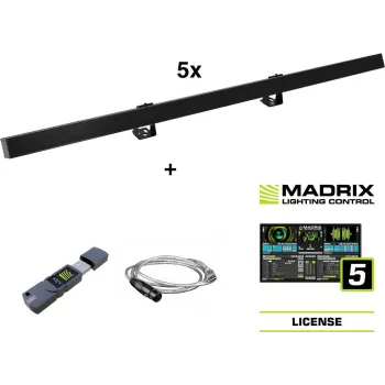 EUROLITE 5x LED PR-100/32 Pixel DMX Rail Set + software Madrix