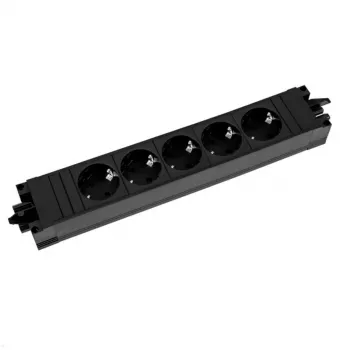 BACHMANN STEP BASE ciabatta 5 prese Schuko, nero (906.18821)